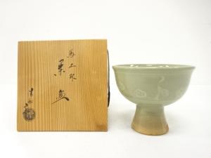 青和窯造　立鶴　馬上杯茶碗